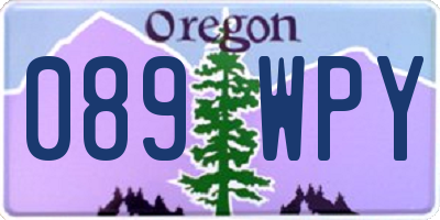 OR license plate 089WPY