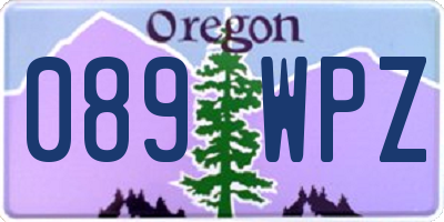 OR license plate 089WPZ