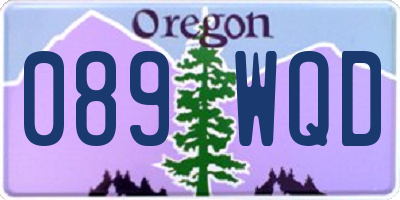 OR license plate 089WQD