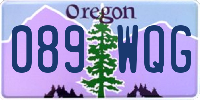 OR license plate 089WQG