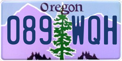 OR license plate 089WQH