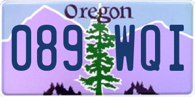 OR license plate 089WQI