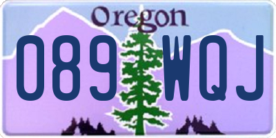 OR license plate 089WQJ