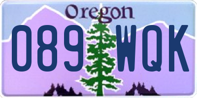 OR license plate 089WQK