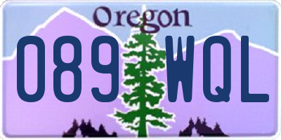 OR license plate 089WQL
