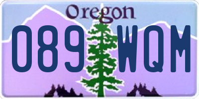 OR license plate 089WQM