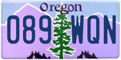 OR license plate 089WQN