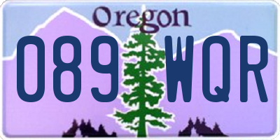 OR license plate 089WQR