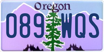 OR license plate 089WQS