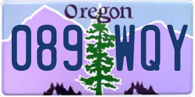 OR license plate 089WQY