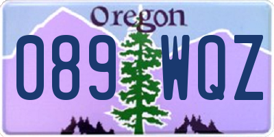 OR license plate 089WQZ