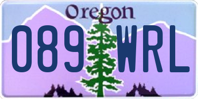 OR license plate 089WRL