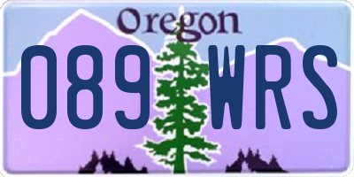 OR license plate 089WRS
