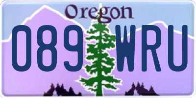 OR license plate 089WRU