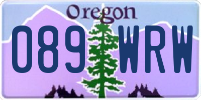 OR license plate 089WRW
