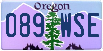 OR license plate 089WSE