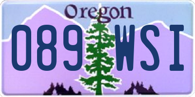 OR license plate 089WSI