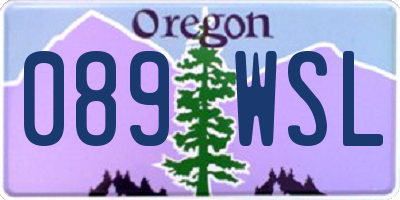 OR license plate 089WSL
