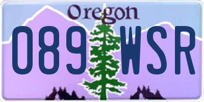 OR license plate 089WSR