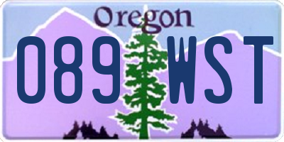 OR license plate 089WST