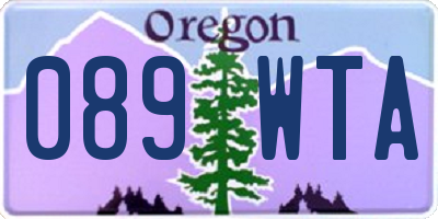 OR license plate 089WTA