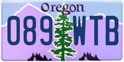 OR license plate 089WTB