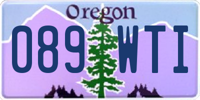 OR license plate 089WTI