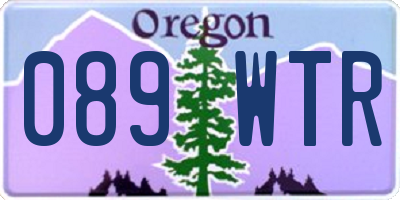 OR license plate 089WTR