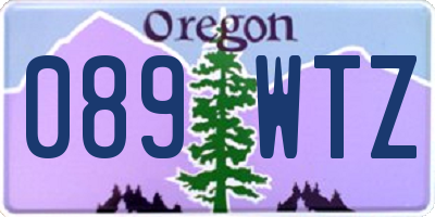 OR license plate 089WTZ