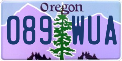 OR license plate 089WUA