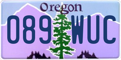 OR license plate 089WUC