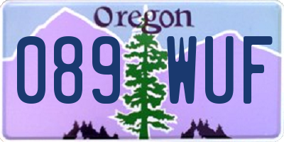 OR license plate 089WUF