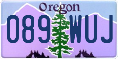 OR license plate 089WUJ