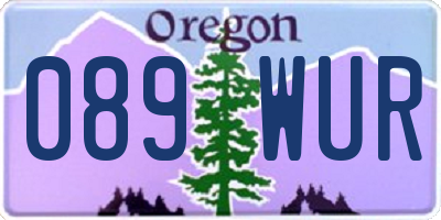 OR license plate 089WUR