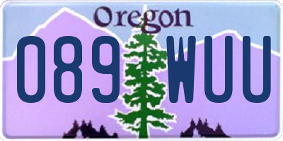 OR license plate 089WUU