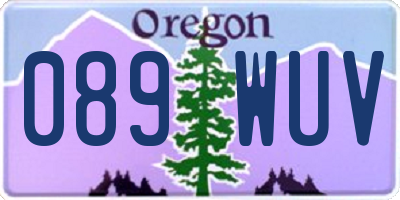 OR license plate 089WUV