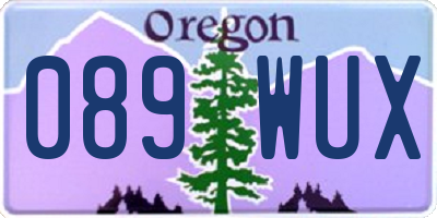 OR license plate 089WUX