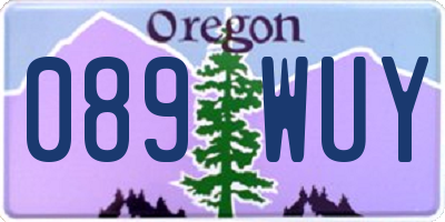 OR license plate 089WUY