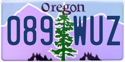 OR license plate 089WUZ