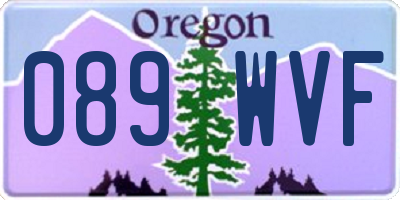 OR license plate 089WVF