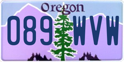 OR license plate 089WVW