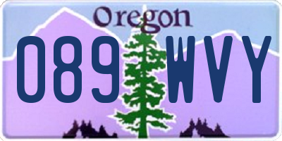OR license plate 089WVY