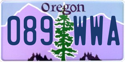 OR license plate 089WWA