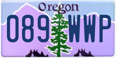 OR license plate 089WWP