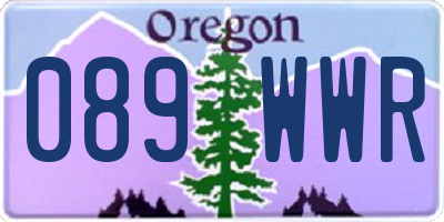 OR license plate 089WWR