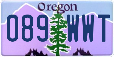 OR license plate 089WWT