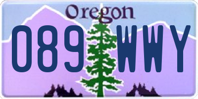 OR license plate 089WWY