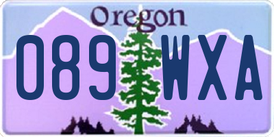 OR license plate 089WXA