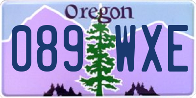 OR license plate 089WXE