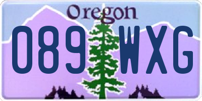 OR license plate 089WXG